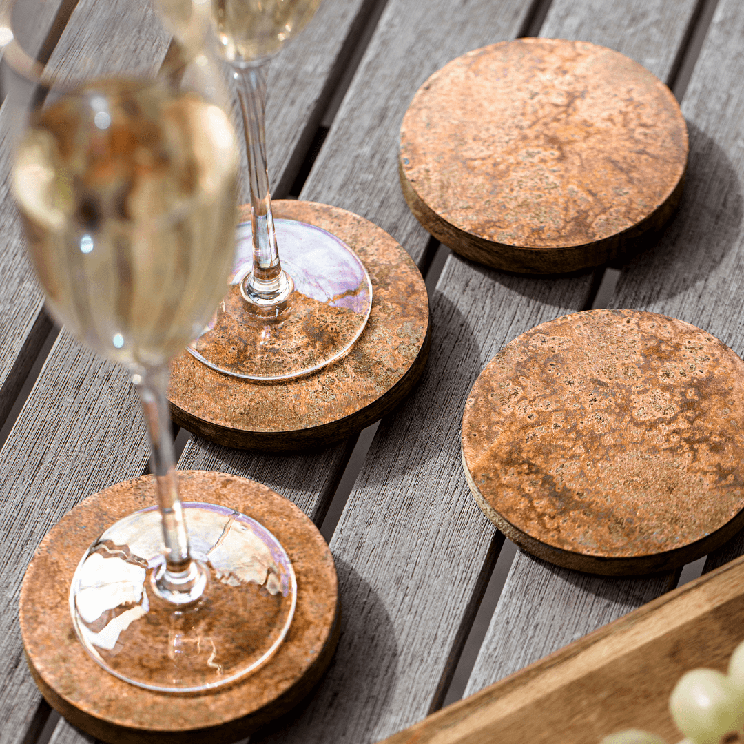 Copper best sale drink coasters