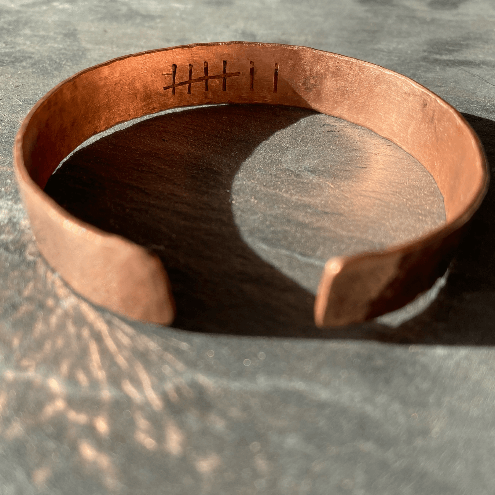 Engraved copper bracelet deals